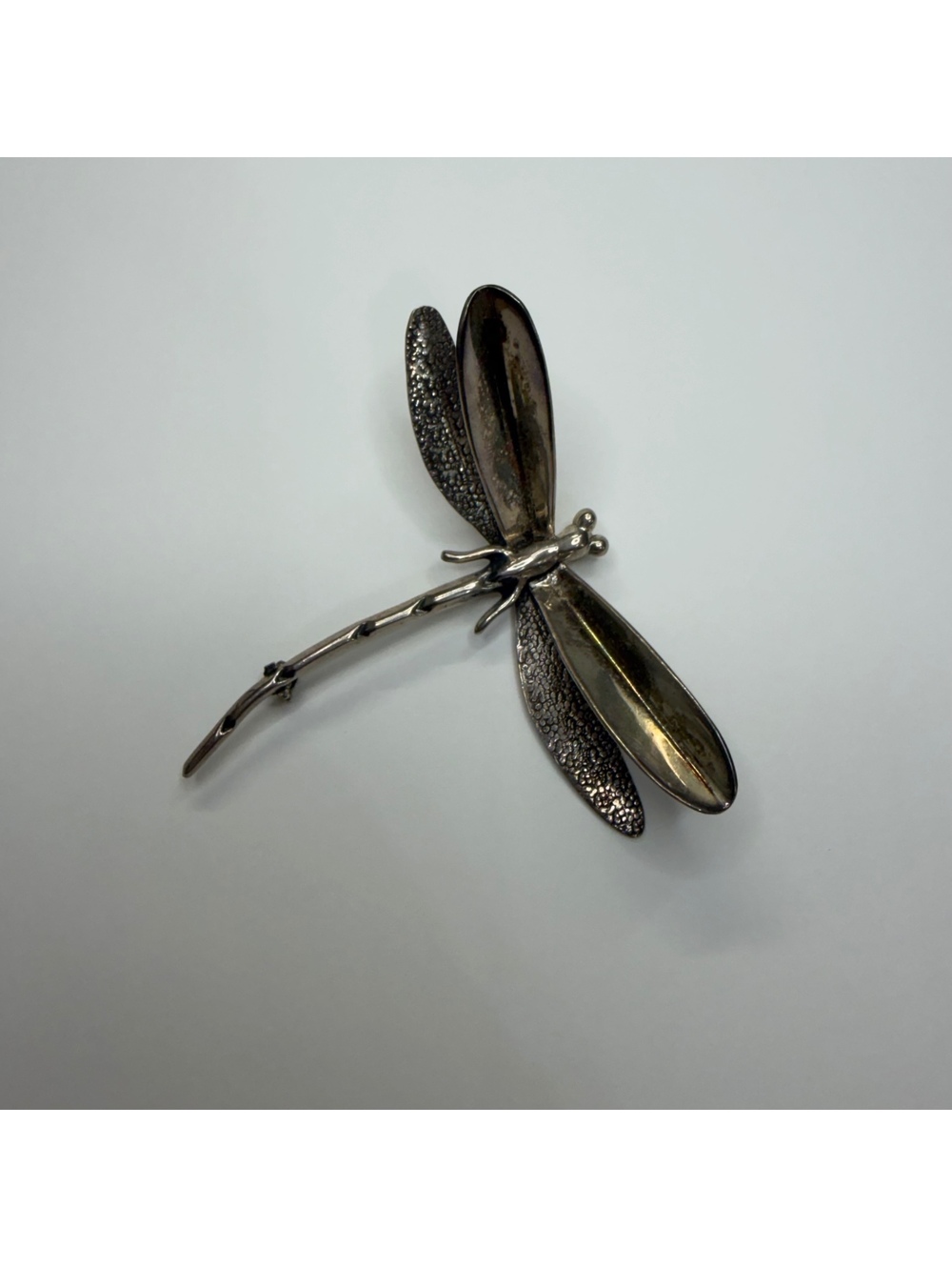 Taxco dragonfly sterling silver brooch vintage